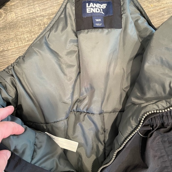 Lands’ End Squall Boy/girl Size 16 Husky Overall Snowsuit Ski Grow-a-longs - Picture 2 of 9